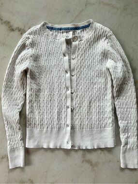 GAP kids White Cable-Knit Button Cardigan Sweater | Gap white cardigan